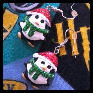 penguin earrings